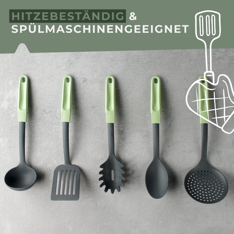 Fackelmann Ecolution Spatula - Wood Fibre and Organic Plastic Slotted