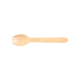 Nakamura Disposable Sparking Spoons, Wooden Fork Spoons, Natural, Length: Approx. 6.3 inches (160 mm), Pack of 100