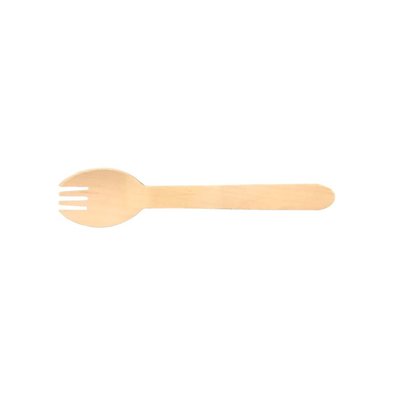 Nakamura Disposable Sparking Spoons, Wooden Fork Spoons, Natural, Length: Approx.
