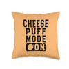 Cheese Puff Mode On Throw Pillow