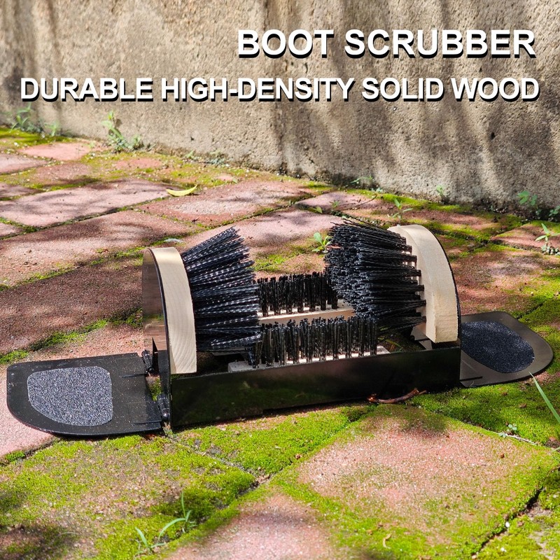 Earl Diamond Boot Scrubber - Outdoor Shoe Scraper Cleaner Brush