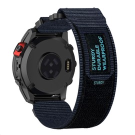 GIOPUEY Armband Kompatibel mit Garmin Instinct 3 50mm, Geflochtenes Nylon Armband [Unisex] elastisch Ersatzarmband - Blue