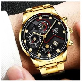 Unbranded Stainless Steel Luxury Quartz Wristwatch Calendar with necklace