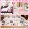 Tinlade 50 Pack Disposable Bow Placemats Coquette Bow Table Mats
