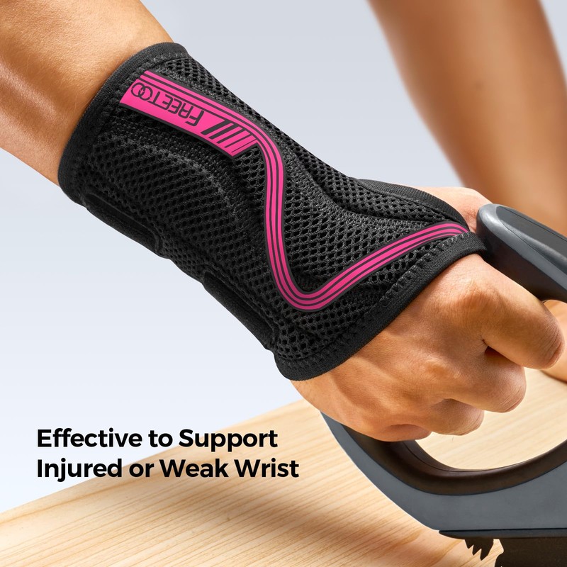 FREETOO Wrist Support S-shaped support for Arthritis, Adjustable Day Night