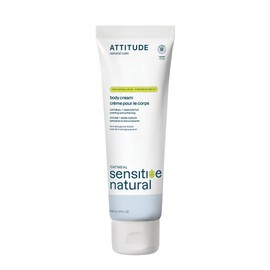 ATTITUDE Body Cream for Sensitive Skin with Oat, EWG Verified, Dermatologically Tested, Vegan, Extra Gentle, Unscented, 8 Fl Oz