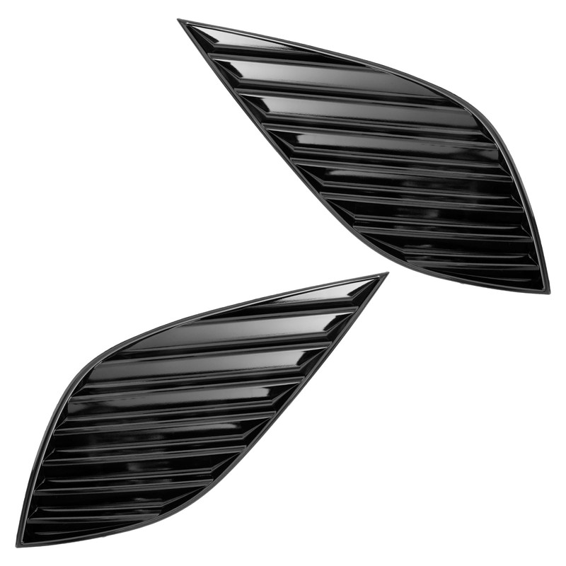BXZ Fog Lamp Light Cover Bumper Insert Pair Glossy Black