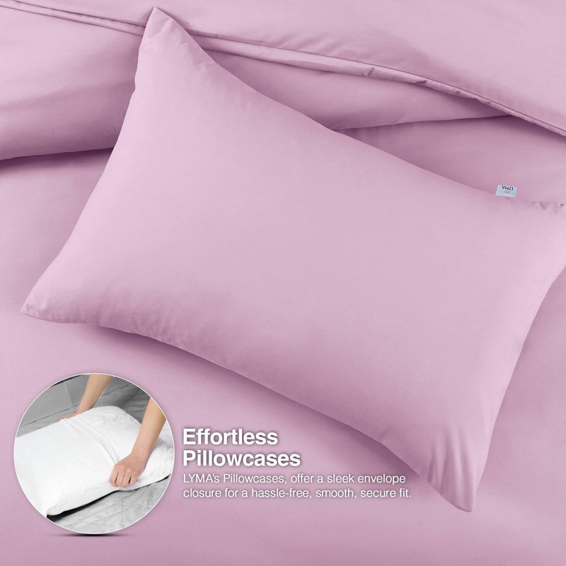 LYMA Bedding Duvet Cover Set Double Plain, OEKO-TEX Certified, Ultra