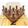 YDDS Shuffleboard Bowling Pin Set with 10 Pcs Premium Hardwood