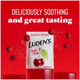 Ludens Luden's Sore Throat Drops, For Minor Sore Throat Relief, Wild Cherry, 90 Count, 24 Pk