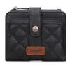X Wrangler Black Quilted Wallets for Women Small Bifold Ladies