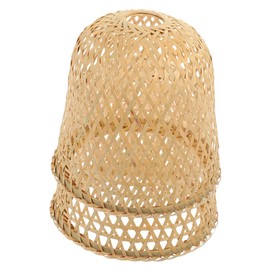 Operitacx Pack of 2 Bamboo Table Lamp Cover Vintage Web Lampshade Woven Lampshade for Table Lamp Large Handmade Basket Pendant Lights Fabric Rattan Hand Woven
