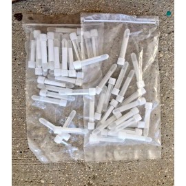Unbranded Lot of 50 ~ 4ml 3.5" Twist Cap Clear Plastic Tubes Cryo Specimen / Seed Storage