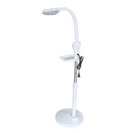 TFCFL Magnifying Floor lamp, 16x LED 58W Gooseneck Floor Light with Magnifying Glass Adjustable Brightness Height & Angle for Reading Task Craft Lighting Salon