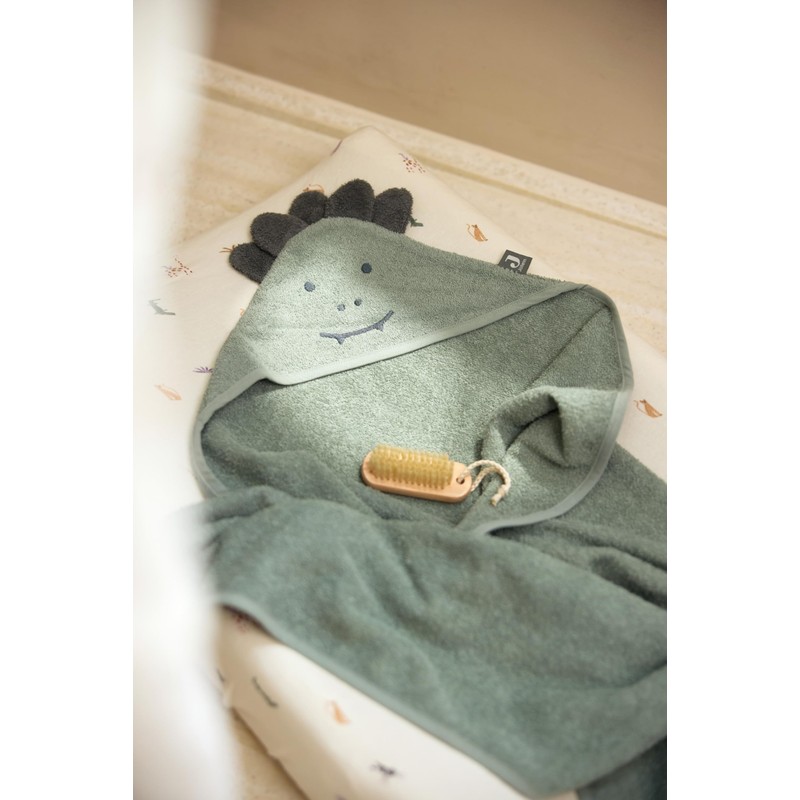 Jollein 534-514-68056 Kapuzenhandtuch Frottee Croco - Jungle Jambo grün (75x75