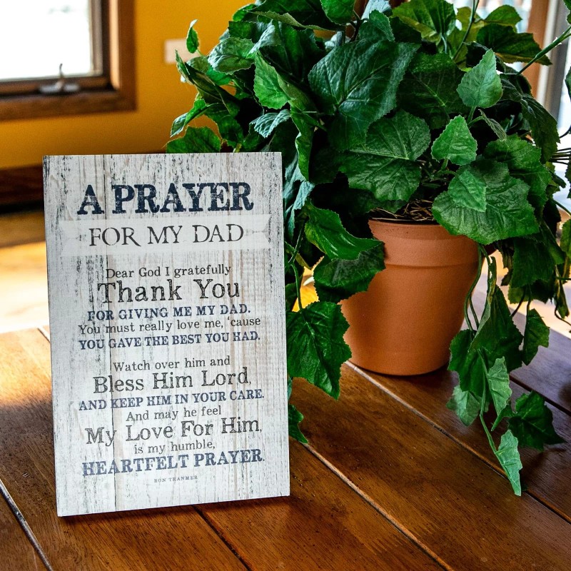 DEXSA Prayer for My Dad Wood Frame Wall Plaque for