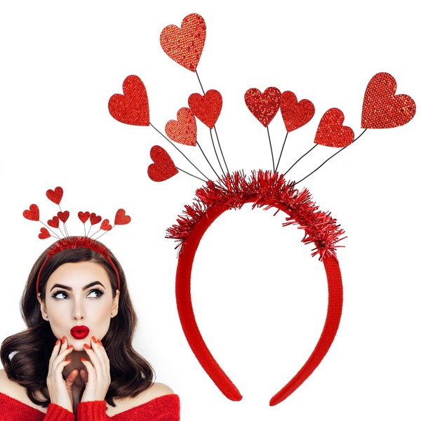 Beavorty Stylish Heart Shape Headband Bows Hair Accessory Stretchy for