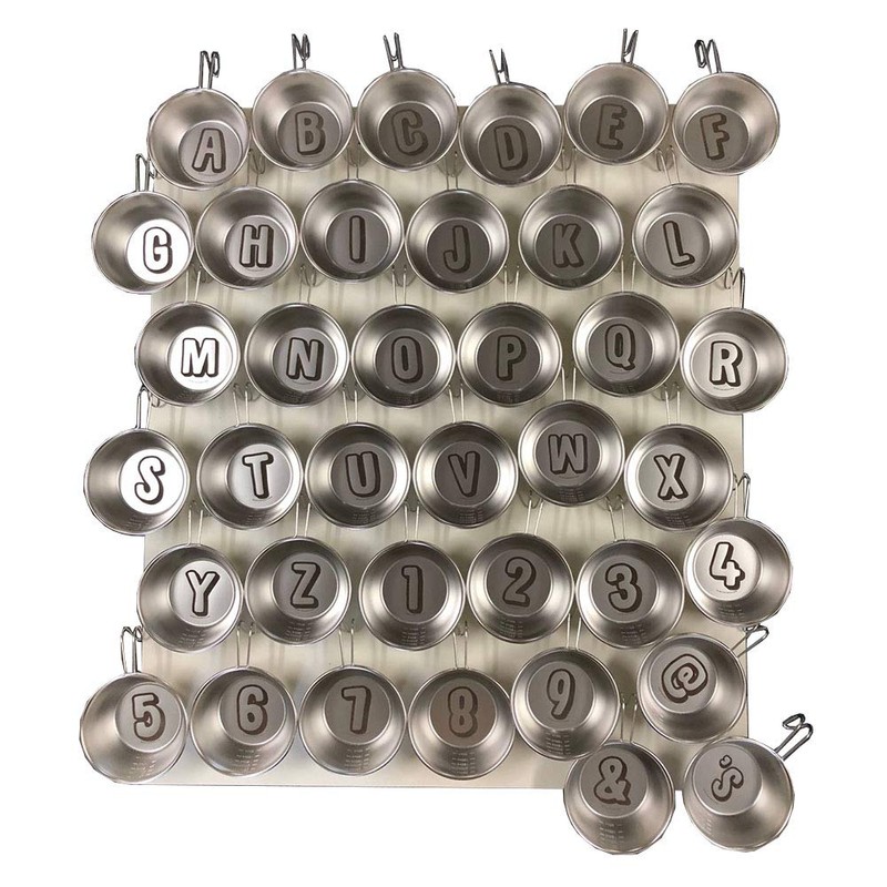 SPLASH FLASH Alphabet Shera Cup Stainless Steel Open Fire Initial