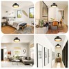 SunRider Industrial Semi Flush Mount LED Ceiling Light Fixture, 12