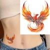 6 Sheets Temporary Fake Tattoos for Men Adults Flying Phoenix