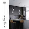 CANEOE Modern Pendant Light Kitchen Island Lighting 6000K Chrome LED