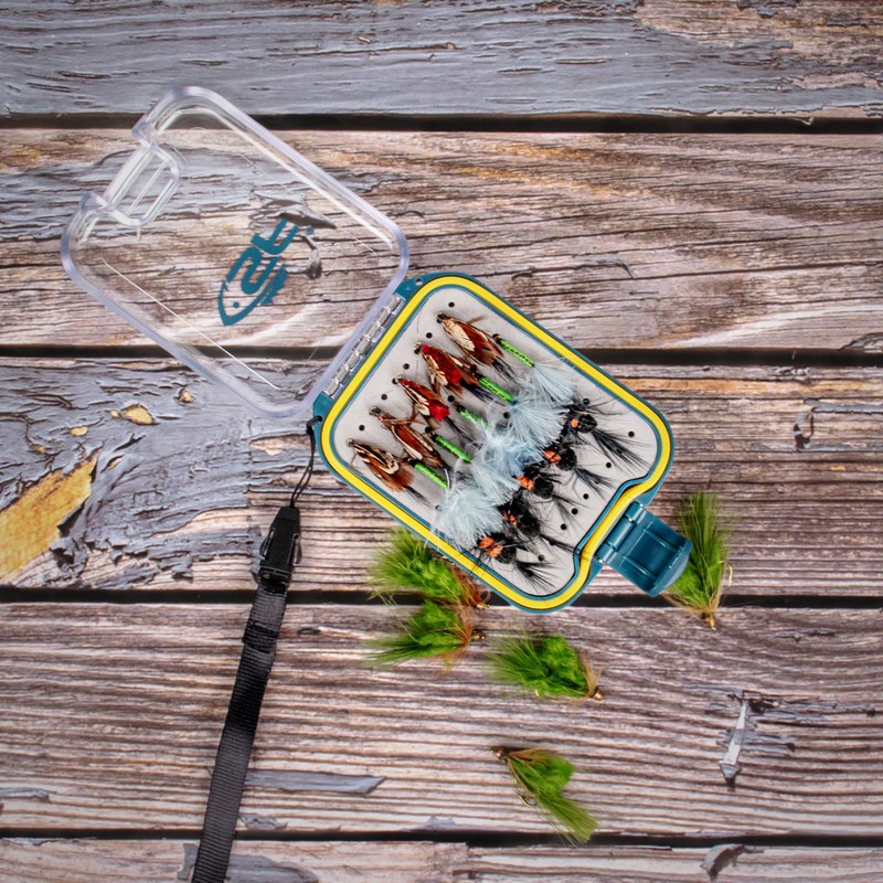 SF Fly Fishing Box Pocket Waterproof Plastic Double Side with