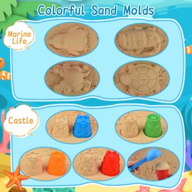 Juguetes de Playa para Niños - Incluye Pala y Cubeta de Arena Plegable, Rastrillo de Arena, Moldes de Arena, Bolsas de Recolección y Fiesta en la Playa (Amarillo)