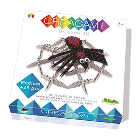 Creagami 3178727 Origami 3D Paper Sculpture Spider Craft Set for Adults and Children from 7 Years, 435 Pieces