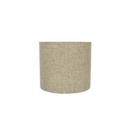 Urbanest Linen Drum Lamp Shade, 8-inch by 8-inch by 7-inch, Natural Flax, Spider-fitter