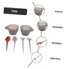 PACKOVE 4pcs Mixing Bowls Hair Dye Combs Handle Design for