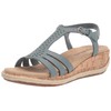 Easy Street Dorinda Sandalias de cuña para mujer, Azul, 9