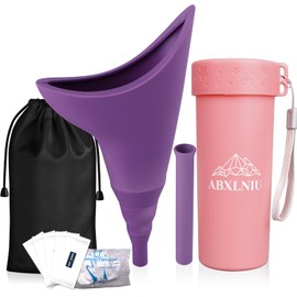 ABXLNIU Female Urinal for Women, Reusable Female Urination Device with Tube Silicone Pee Funnel for Women Wee She Pee Standing Up Travel Urinal for Outdoor, Traffic Jam