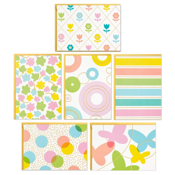 Hallmark Blank Cards Assortment, Spring Flowers and Butterflies (24 Cards with Envelopes)