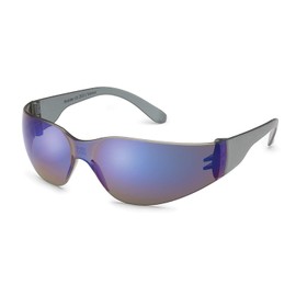 Gateway Safety 369M Starlite SM Safety Eyewear - Gray Temples, Blue Mirror Lens, Black Temple, Blue Mirror Lens (369M .x1 -GAT.fs), Small