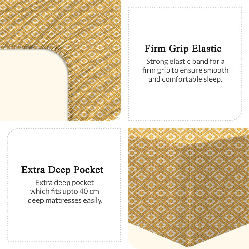Dekoro Fitted Sheet Extra Deep Pocket (40 cm) Hypoallergenic Double