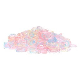 Youxuan Mini Hair Elastics for Girls Transparent Rubber Bands, 1000 PCS, Multi Color