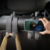 Jayanes Genuine Leather Car Seat Hooks for Headrest - Flexible