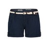 Eight2Nine Women's Chino Shorts with Braided Belt, dark blue