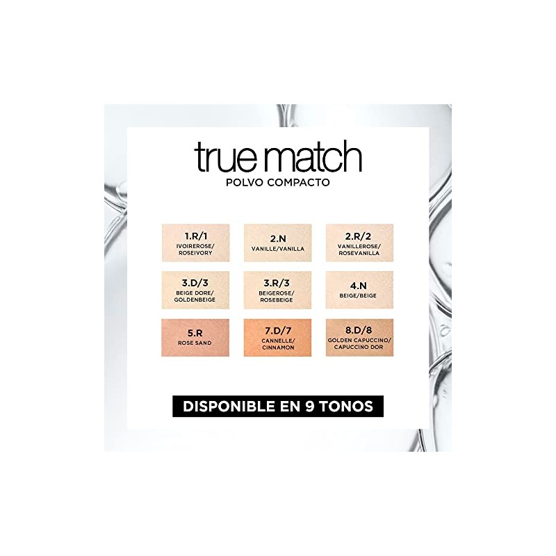 L'Oréal Paris True Match Polvo Compacto Acabado Natural y Perfecto,