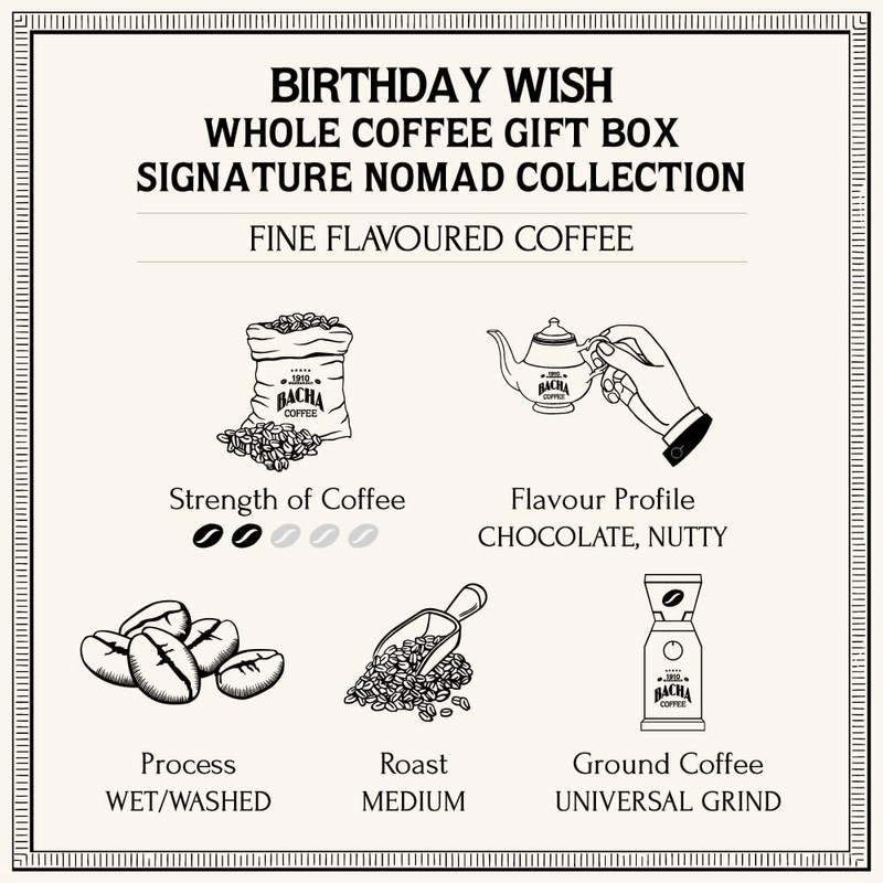 Bacha Coffee | Birthday Wish Fine Flavoured, Whole Beans, Medium