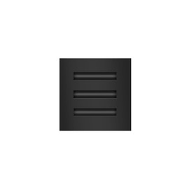 BUILDMART - 6x6 Modern AC Vent Cover - Decorative Black Aluminum Air Vent - Standard Linear Slot Diffuser - Heating and Cooling Register Grille for Ceiling, Walls & Floors - Texas Buildmart