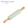 CoCud Silicone Rolling Pins, 12.2" Length, Silicone & Oak Non-Stick