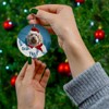 Cream Cockapoo Dog Christmas Ornament 2025 I Saw That -