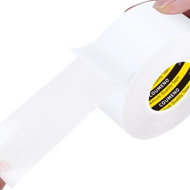 COUMENO Double Sided Tape Heavy Duty Strong Wall Adhesive with Fiberglass Mesh, Super Sticky Resistente Clear Tape, Easy Use Mounting Tape White 1.77" X164FT