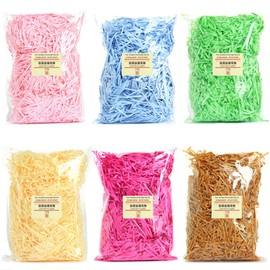 600g Colorful Raffia Paper Shredded Creamy Kraft Paper Crushed Confetti for DIY Gift Basket Filling