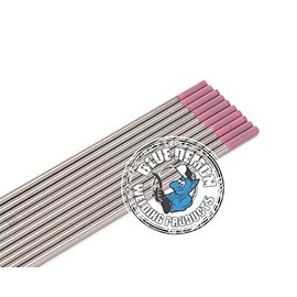Blue Demon Welding Tungsten Electrodes, Rare Earth Blend, PINK, EWG, 1/8 in x 7 in x 10 pc pack TEMM-18-10T