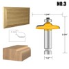 LEATBUY Door&Drawer Front Edging Router Bit Set 1/2-Inch Shank 4