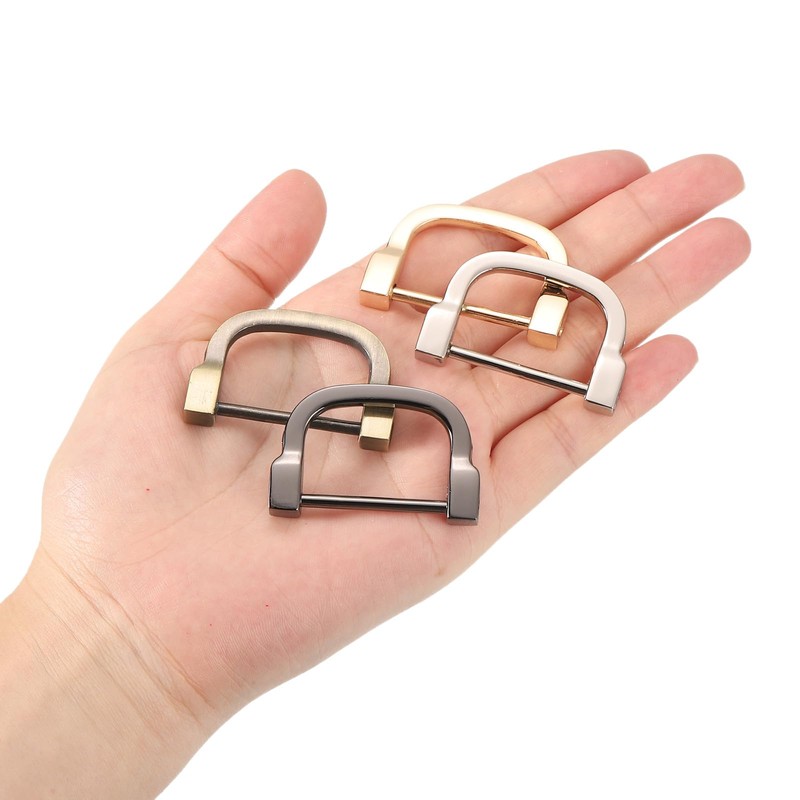 sourcing map U Shape Horseshoe D-Rings Screw Buckle for DIY
