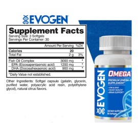 Suplemento En Cápsulas Evogen Omega En Frasco De 400g