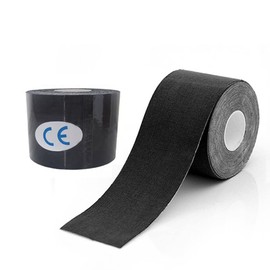 Kinesiology Tape, 5M 2 Rolls Elastic Muscle Support Tape, Improve Blood Circulation, Waterproof and Latex Free for Exercise, Sports and Injury (Black)